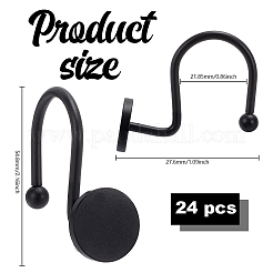 2 bolsa de ganchos de hierro para cortina de ducha de baño&nbsp;AJEW-GO0004-54A