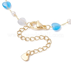 Bracelets à maillons en perles de plastique œil de chat pour femmes&nbsp;BJEW-JB12381