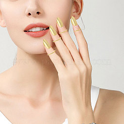5 bague en alliage de laiton en forme d'ongle pour femme&nbsp;MRMJ-GL0001-21