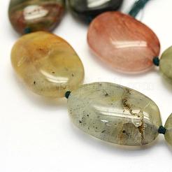 Filamenti di perline di quarzo naturale&nbsp;G-E395-16A