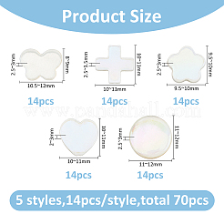 70 stücke 5 arten natürliche weiße muschel perlen sets&nbsp;BSHE-FH0001-03