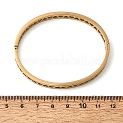 Hohle 304 Edelstahl-Armreifen mit Scharnier für Damen&nbsp;BJEW-H644-06G