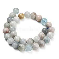 Natürliche Aquamarin Perlen Stränge&nbsp;G-F591-29B-12mm-01