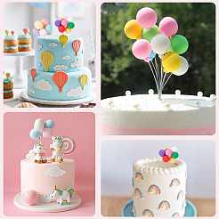 6 Stück 2 Farben Schaumstoff-Kuchen-Einlegekarte Dekoration&nbsp;AJEW-SC0002-74