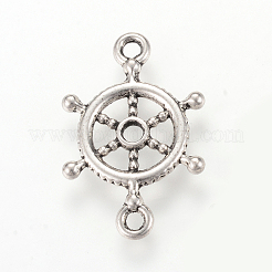 Connettori in lega di stile tibetano&nbsp;X-TIBE-Q066-13AS-RS