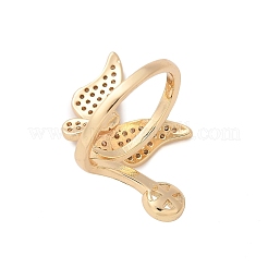 Schmetterling Messing Micro Pave Zirkonia Manschettenring Fassung&nbsp;KK-A244-01H-G