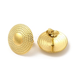 Boucles d'oreilles rondes plates en acier inoxydable 304 avec placage ionique (IP) pour femmes&nbsp;EJEW-I281-20G