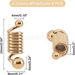 8 Stück 2 Farben 304 Edelstahl-Spiralkabelenden&nbsp;STAS-UN0026-64