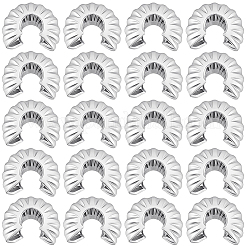 Cubiertas de cuentas de engarzado de latón 160pcs&nbsp;KK-BBC0025-31A