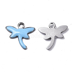 201 Emaille-Anhänger aus Edelstahl&nbsp;STAS-N088-19G