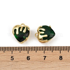 Breloques en laiton avec zircone cubique de micro pave&nbsp;KK-R226-06G