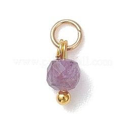 50 ciondolo a cubo sfaccettato in pietra mista naturale di 10 colori&nbsp;PALLOY-JF04816-01