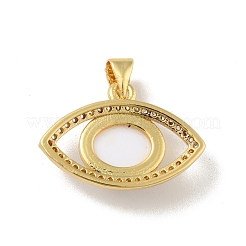 Pendentifs avec zircon cubiques à micro-pavés en laiton&nbsp;KK-B059-40G-B