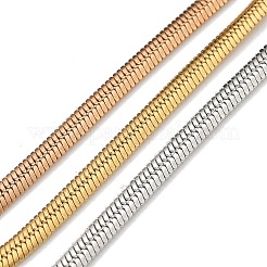 Bracelets à chaîne à chevrons en acier inoxydable 304&nbsp;BJEW-H618-13MC
