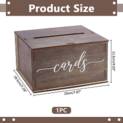 Aufbewahrungsboxen für Grußkarten aus Holz&nbsp;CON-WH0107-81
