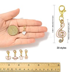 20 Stück 20 Stile Legierung Emaille Anhänger Dekorationen&nbsp;HJEW-FS00048
