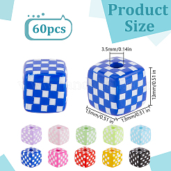 60 Stück undurchsichtige Acrylperlen&nbsp;SACR-DR0001-01B