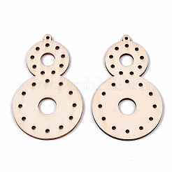 Ungefärbte natürliche Holzanhänger&nbsp;WOOD-N007-057