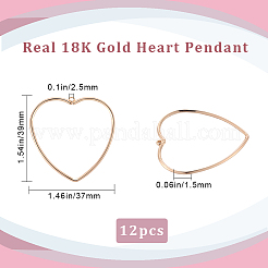 12 pièces pendentifs en laiton&nbsp;KK-BBC0008-37