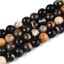 Gefärbt natürlichen weißen Jade Perlen Stränge&nbsp;G-T139-8mm-60-17