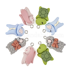 24pcs 4 styles de pendentifs en résine opaque&nbsp;RESI-TA0002-07