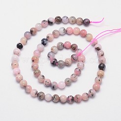 Rotonde rosa naturale filoni opale perline&nbsp;G-I161-6mm