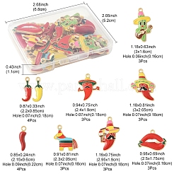 30pcs 9 styles de pendentifs en émail en alliage&nbsp;FIND-FS0004-26