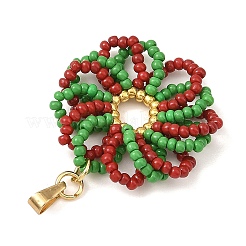 Colgantes de cuentas de vidrio navideñas&nbsp;PALLOY-MZ01456