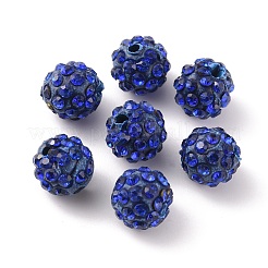 Polymer Ton Strass Perlen&nbsp;RB-WH0008-01C