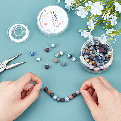 Kit fai da te per realizzare braccialetti elastici con pietre preziose rotonde&nbsp;DIY-SC0014-39