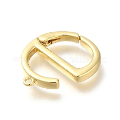 Anillos de puerta de resorte de latón chapado en rack&nbsp;KK-Z086-53G-01