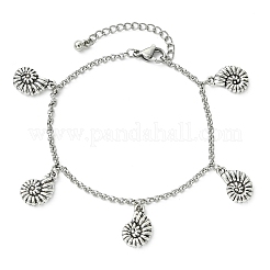 7 x Charm-Armband aus Legierung.&nbsp;BJEW-JB13656