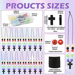 DIY-Kits zur Herstellung von Halsketten mit Kreuzanhänger&nbsp;DIY-FS0009-08