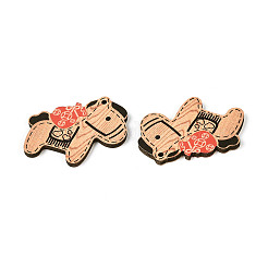 Pendentifs en bois imprimées&nbsp;WOOD-T033-01B