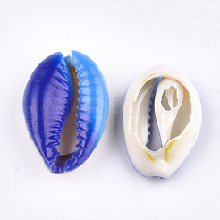 Perle di conchiglia stampate di ciprea&nbsp;SSHEL-T007-14