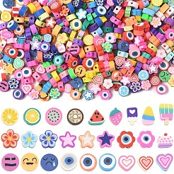 400pcs 8 Arten handgemachte Polymer-Ton-Perlen&nbsp;CLAY-YW0002-53