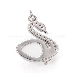 Ciondoli in ottone zirconi chiari micro pavé&nbsp;ZIRC-C030-05P