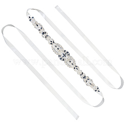Ceintures de mariée faites à la main avec des cristaux et des strass Montana pour robes de mariée&nbsp;AJEW-WH20006-233A-02