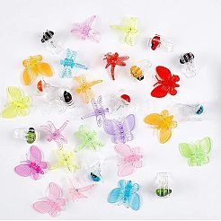 Transparente und sprühlackierte Krallenhaarspangen aus Kunststoff&nbsp;OHAR-GA0001-01