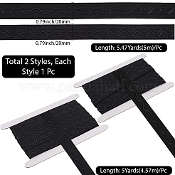 2 estilo de bandas elásticas de poliéster de silicona transparente antideslizantes planas&nbsp;SRIB-GF0001-49A