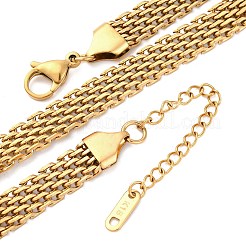 Collane a maglie in acciaio inossidabile 304 da 8 mm&nbsp;NJEW-Q013-04G