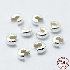 925 Crimpperlenabdeckung aus Sterlingsilber&nbsp;STER-G027-27S-4mm