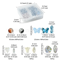 Transparent bemalte Glasperlen&nbsp;DIY-FS0007-54