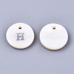 Pendentifs de coquillages d'eau douce naturelle&nbsp;SHEL-Q018-01A-H-P