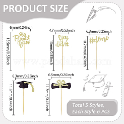 10 pz. inserto per torta in carta a tema laurea decorazione&nbsp;AJEW-WH0270-500A