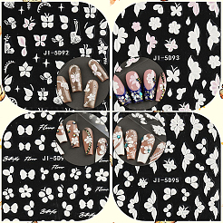 5 stücke 5 arten blume & schmetterling pet nail art aufkleber&nbsp;MRMJ-SP0001-16