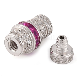 925 Sterling Silber Micro Pave Zirkonia Schraubverschluss&nbsp;STER-U005-03P-03