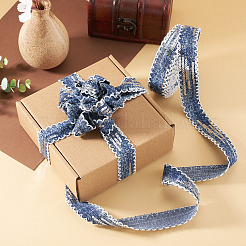 Rubans en jean en polyester&nbsp;OCOR-TAC0015-28B