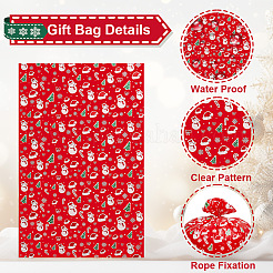 3 sac de rangement rectangulaire en plastique pour cadeaux de Noël&nbsp;ABAG-WH20010-08B