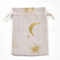 Bolso de tela de tela de algodón con tema navideño&nbsp;ABAG-H104-B20